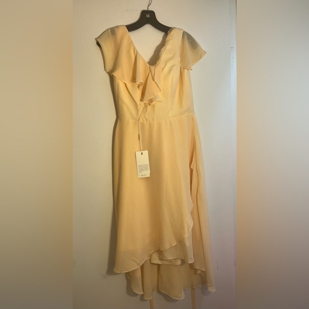 New High Low Ruffle Chiffon Dress